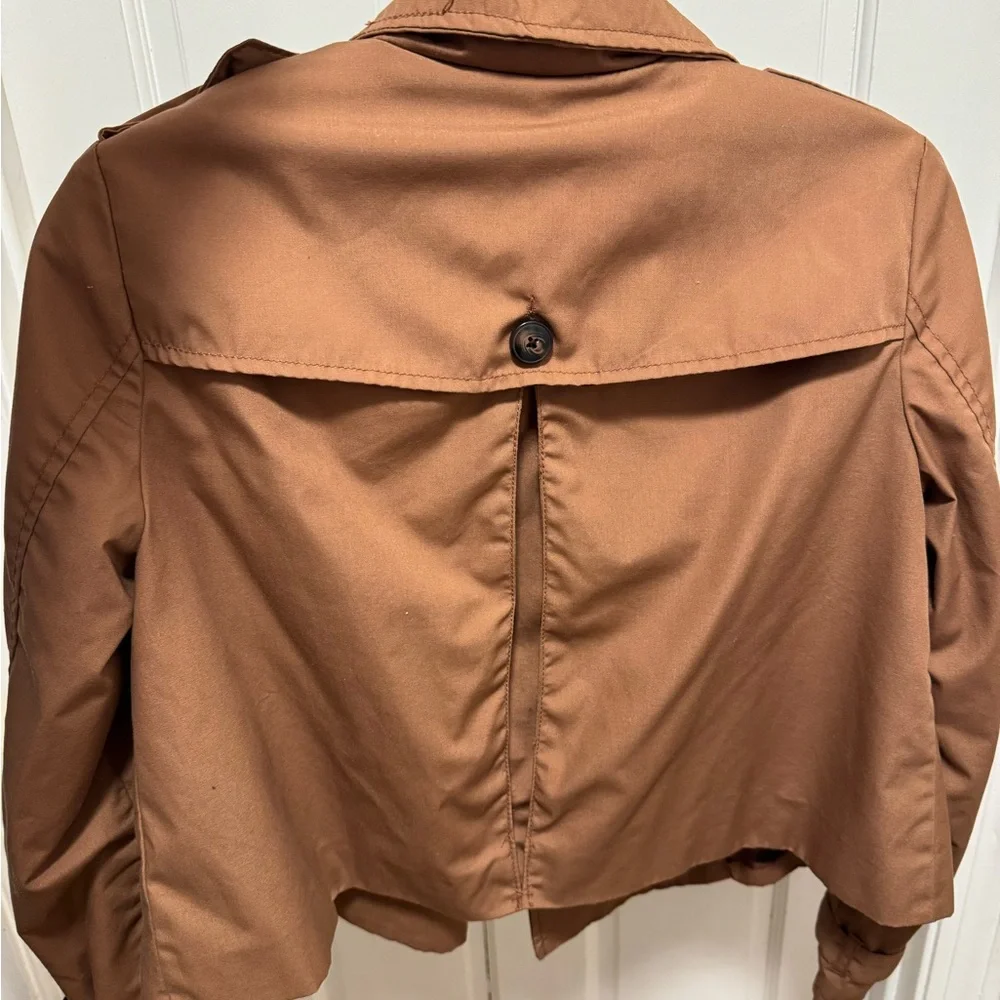 Women's Brown Double-Breasted Jacket - Picture 2 of 2